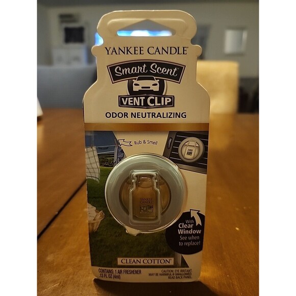 Yankee Candle Smart Scent Vent Clip Car & Home Air Freshener, Clean Cotton Scent - Picture 2 of 8